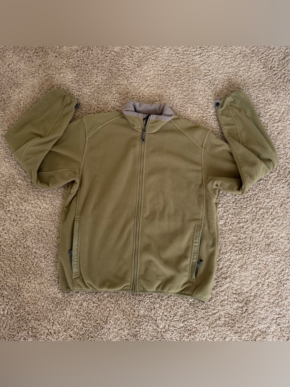 Vintage Nike ACG Thermal Layer 2 Fleece Jacket Olive Green Full Zip Men’s size M